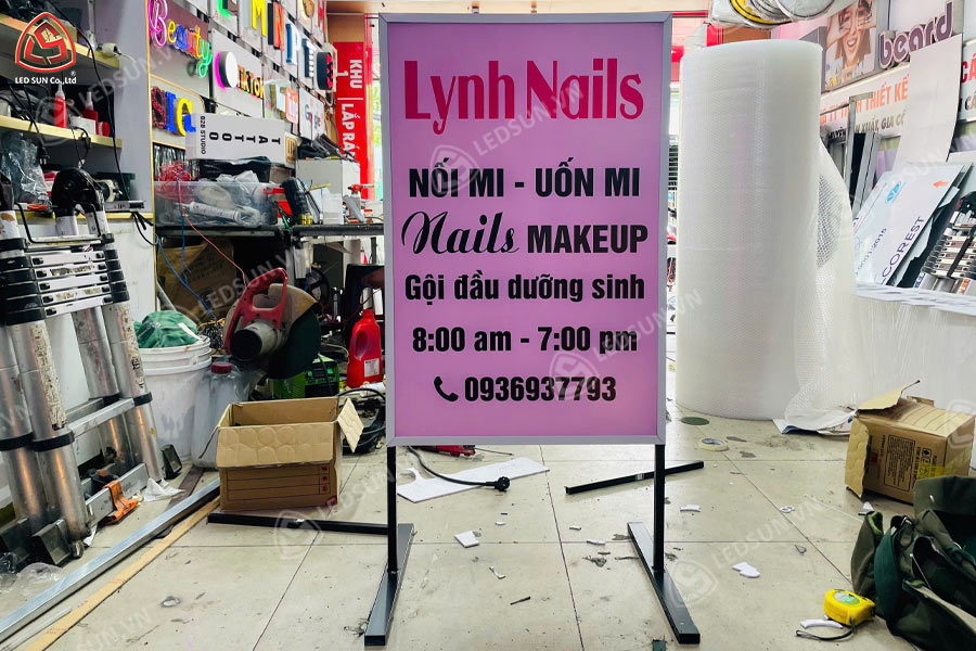 biển bạt 2 mặt có chân