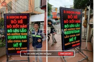 Led Sun làm bảng hiệu hộp đèn ở Quận 7 cho cửa hàng đồ ăn