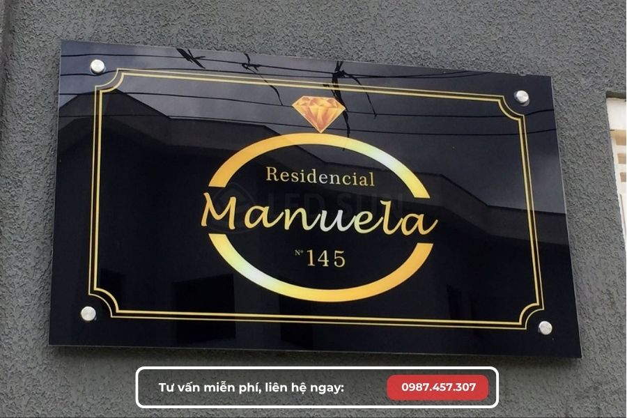 bảng số nhà mica