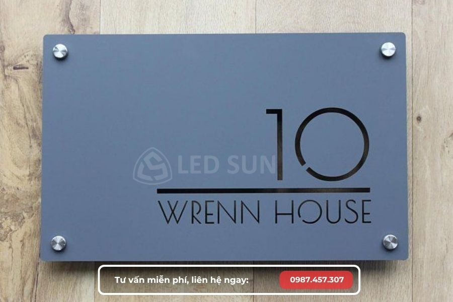 Biển số nhà alu âm bản