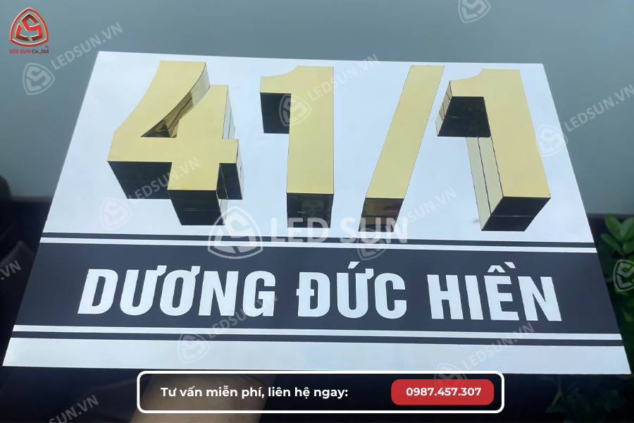 Vật liệu phổ biến làm bảng số nhà tại quận 1
