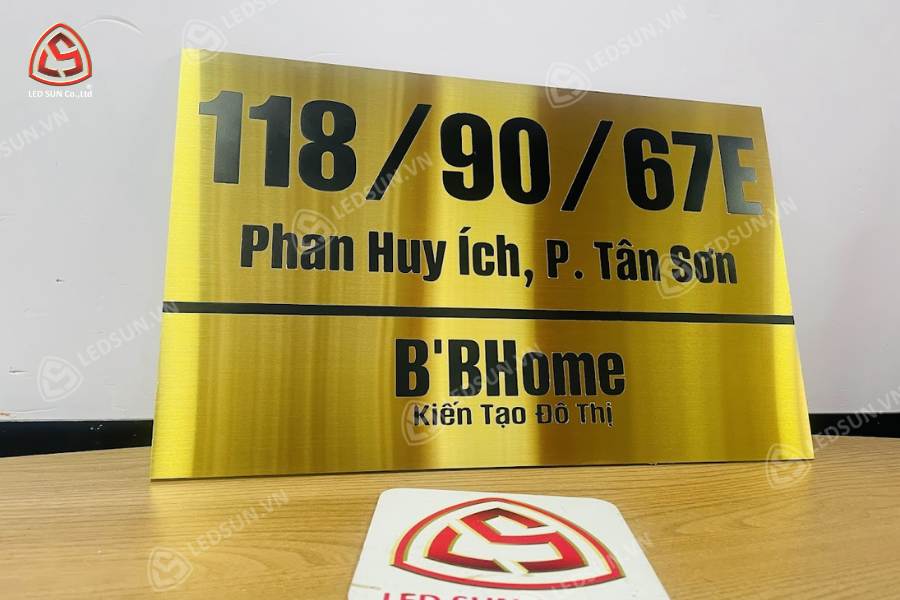Biển số nhà Inox