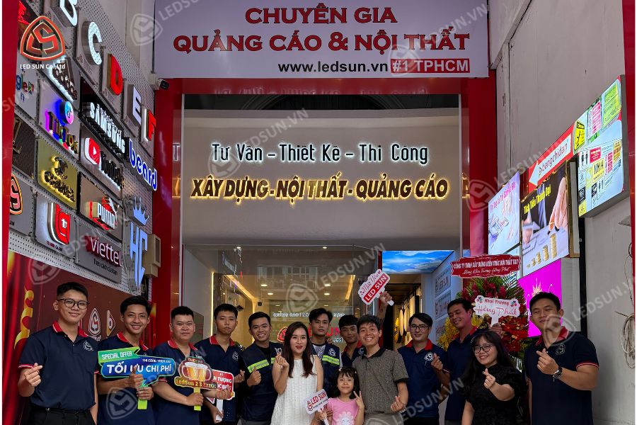 Led Sun hơn 10 năm kinh nghiệm trong thiết kế và thi công quảng cáo
