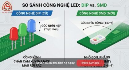 So sánh sự khác biệt công nghệ led smd và led dip