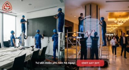 Ứng dụng thực tế của màn hình LED Cong và Phẳng trong các không gian khác nhau